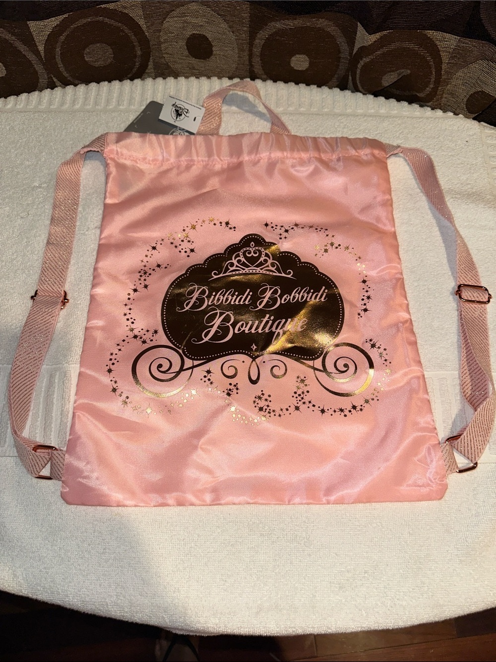 DISNEYPARKS CASTLE PRINCESS EXCLUSIVE BIBBIDI BOBBIDI BOUTIQUE ROPE BAG NWT